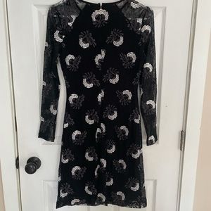 Tommy Hilfiger long sleeve black lace dress
